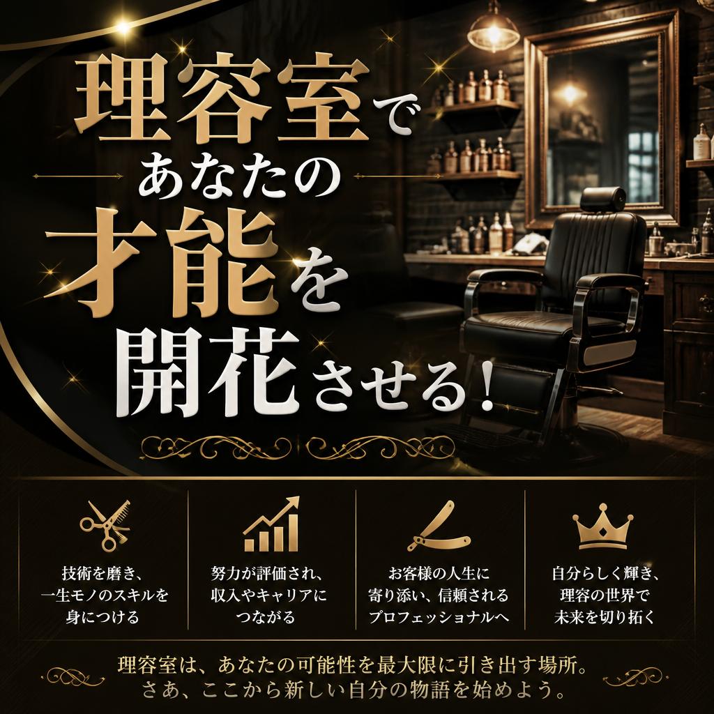 理容室であなたの才能を開花させる！