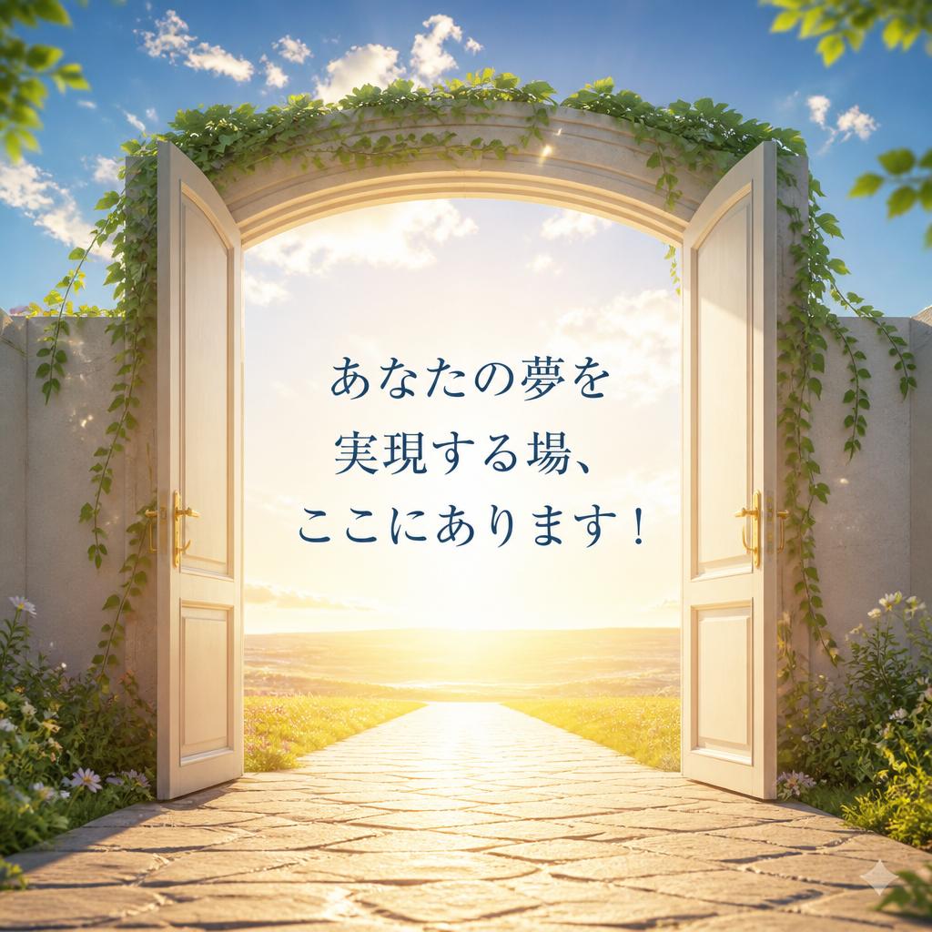 あなたの夢を実現する場、ここにあります！