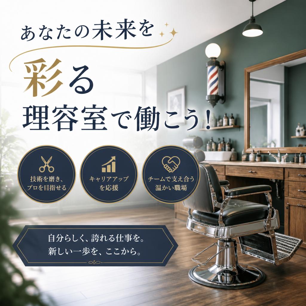 あなたの未来を彩る理容室で働こう！