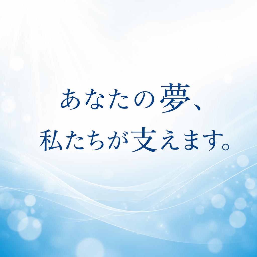 あなたの夢、私たちが支えます。