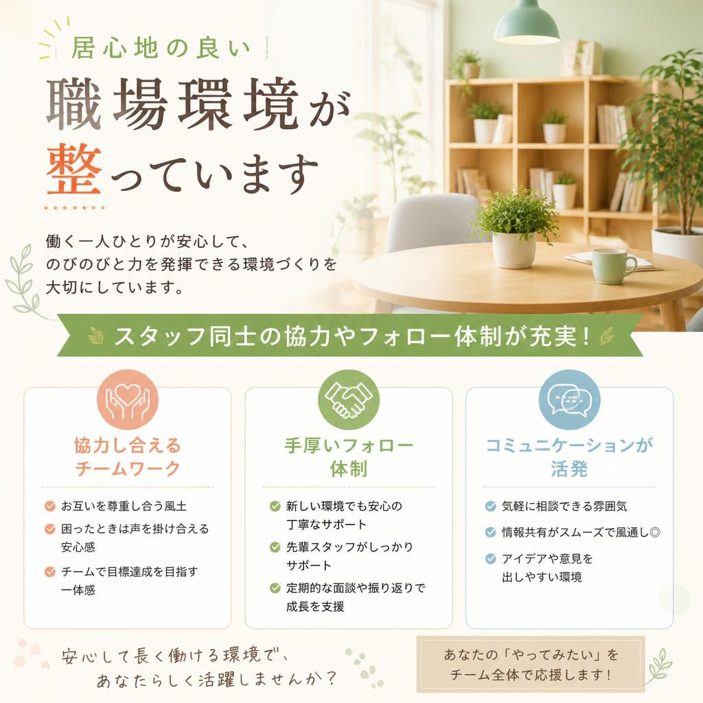 2. アットホームな職場環境