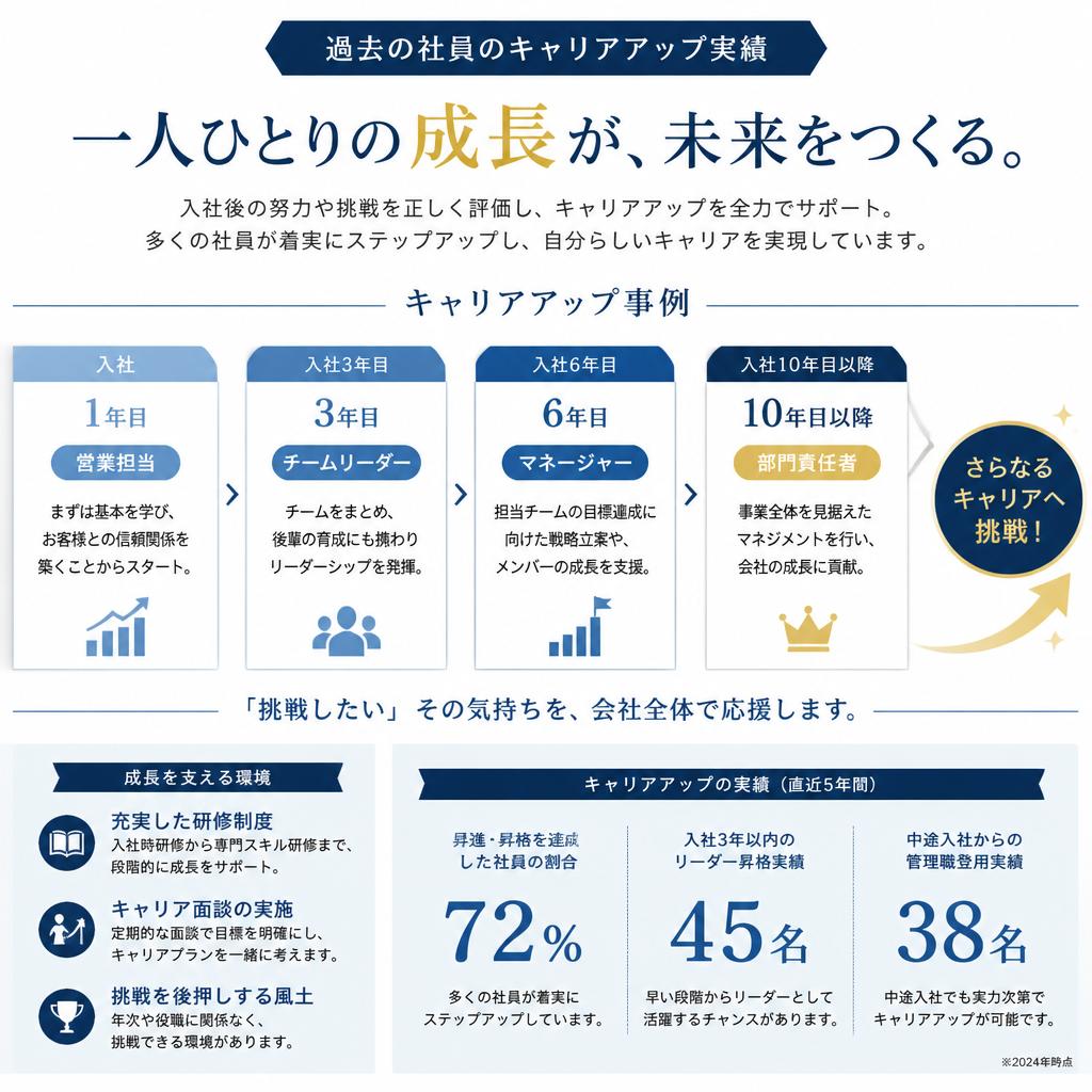 キャリアアップの実績
