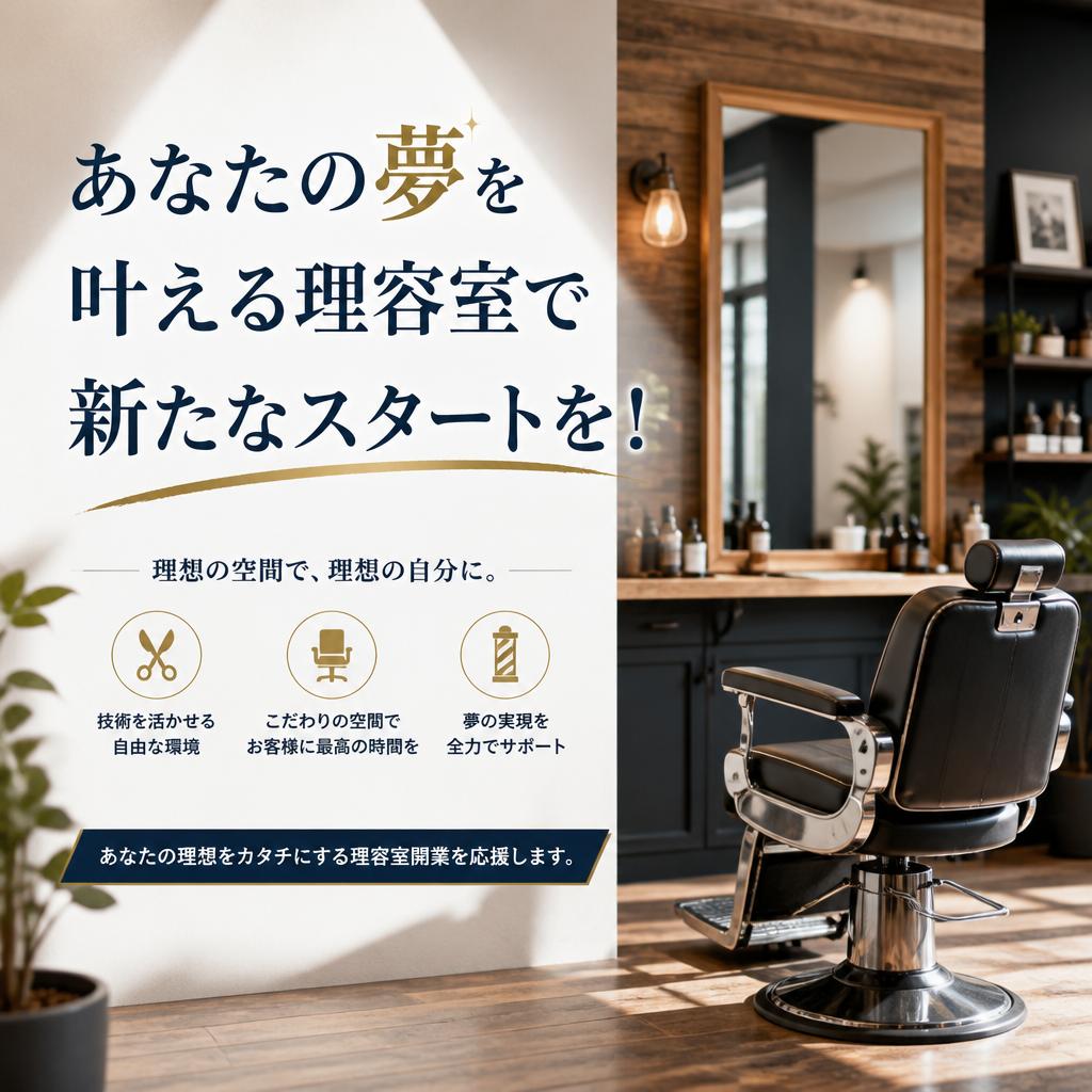 あなたの夢を叶える理容室で新たなスタートを！