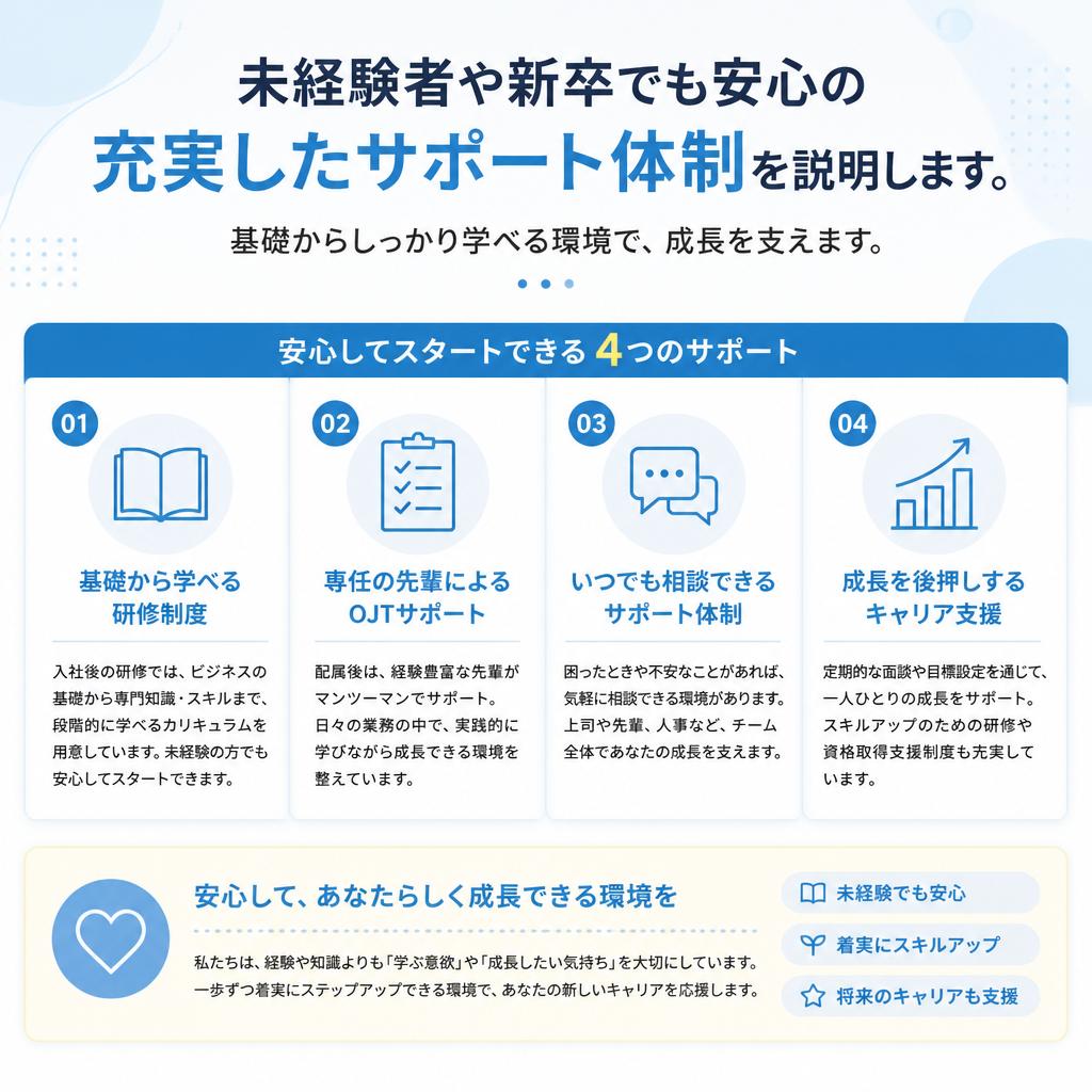 充実したサポート体制