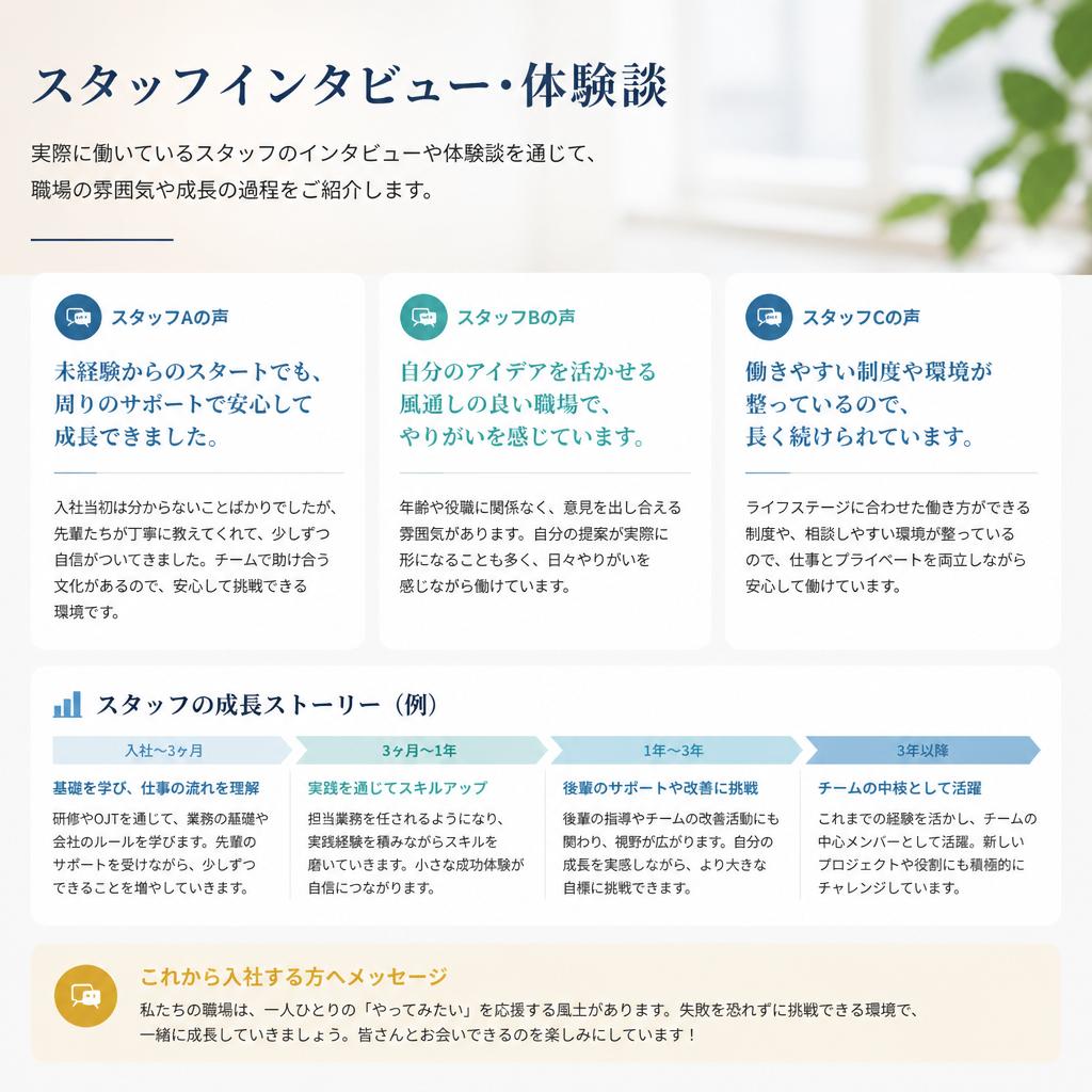 スタッフの声