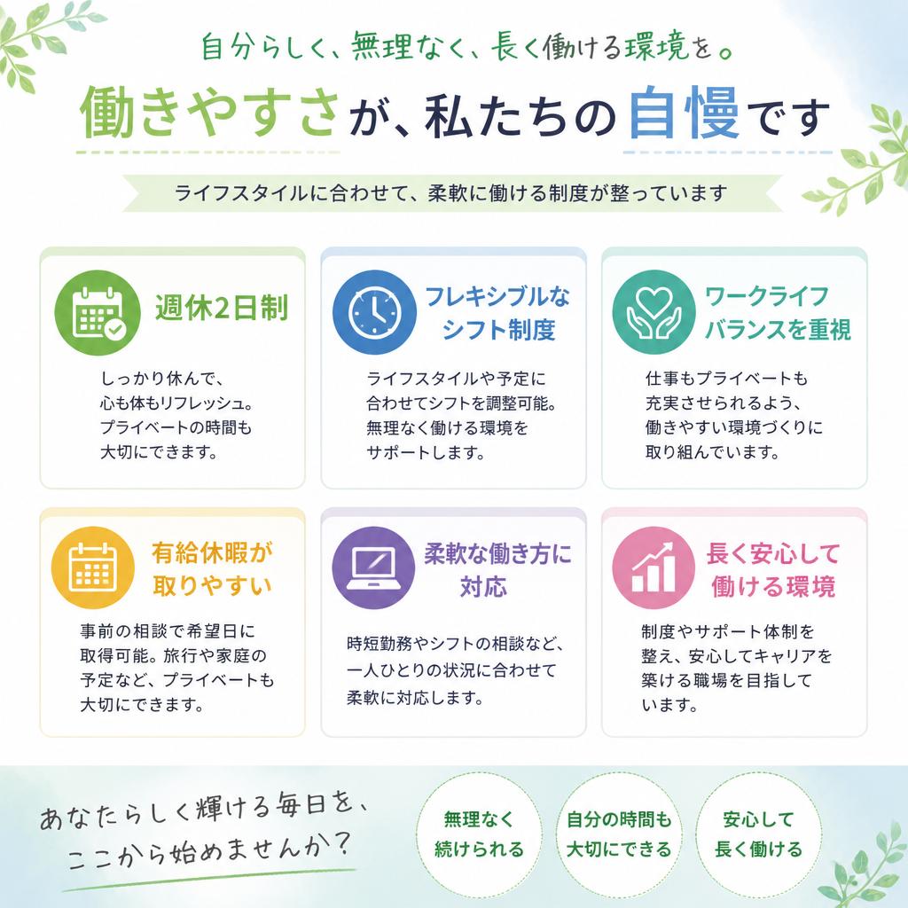 働きやすい職場環境