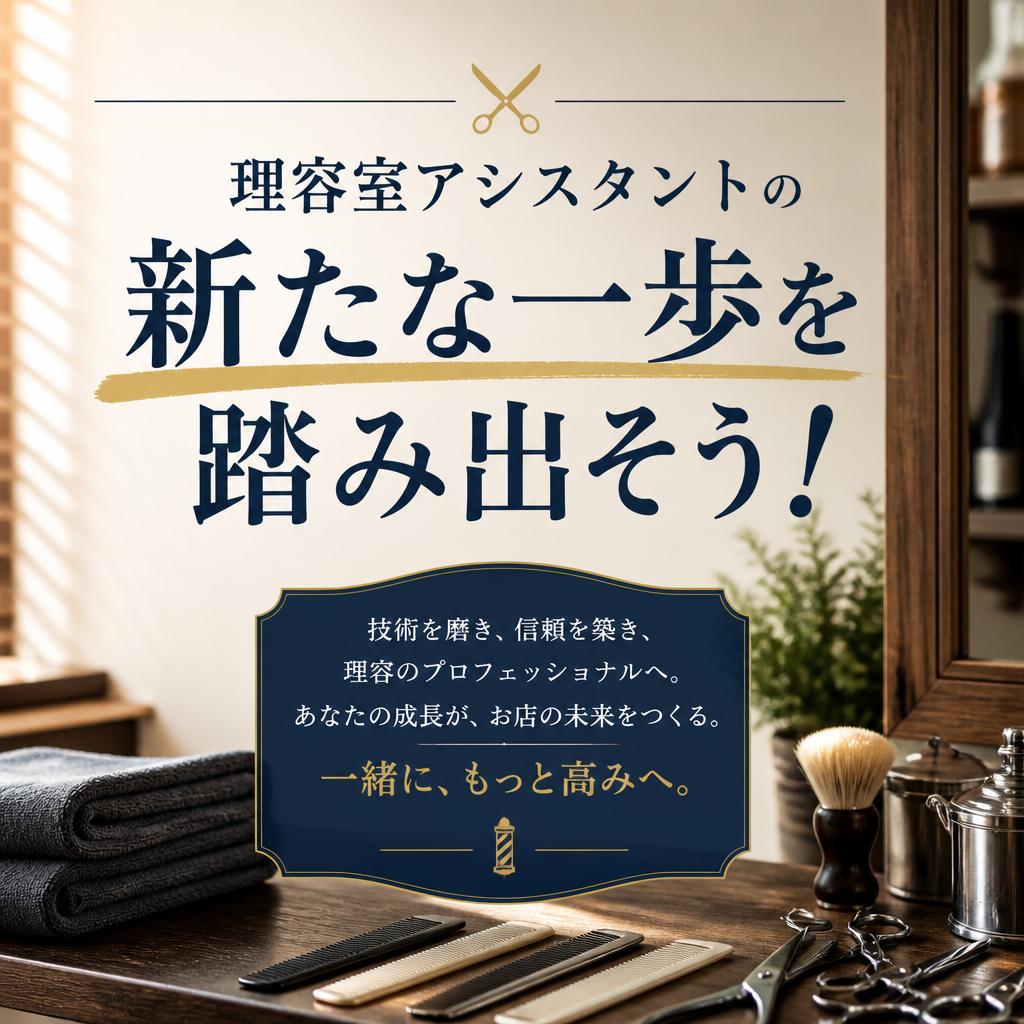 理容室アシスタントの新たな一歩を踏み出そう！