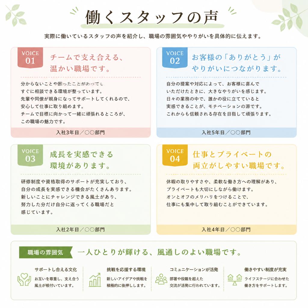 スタッフの声