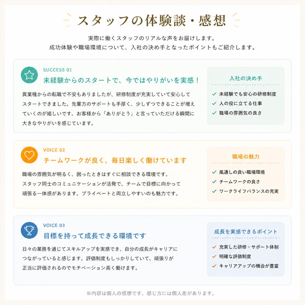 スタッフの声