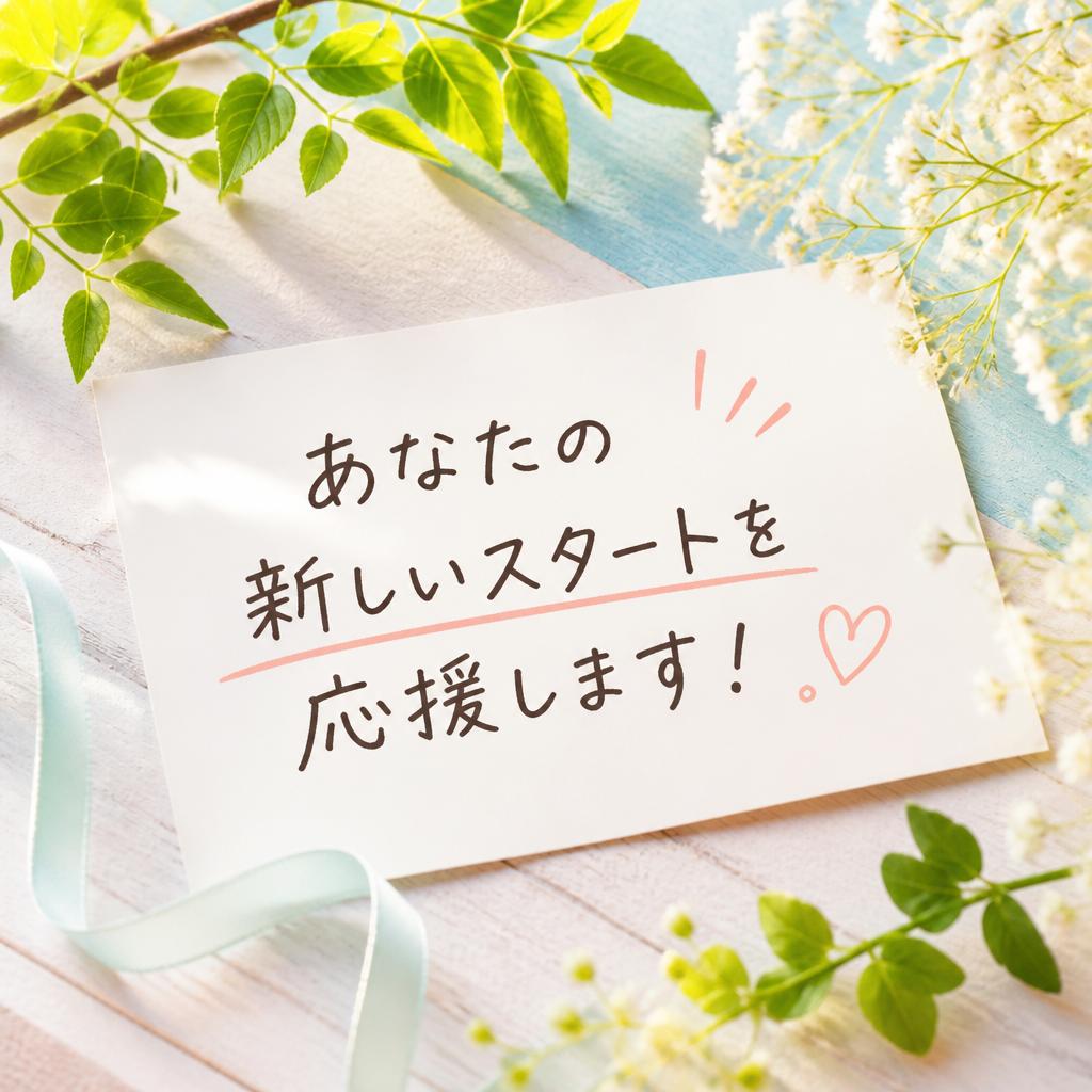 あなたの新しいスタートを応援します！