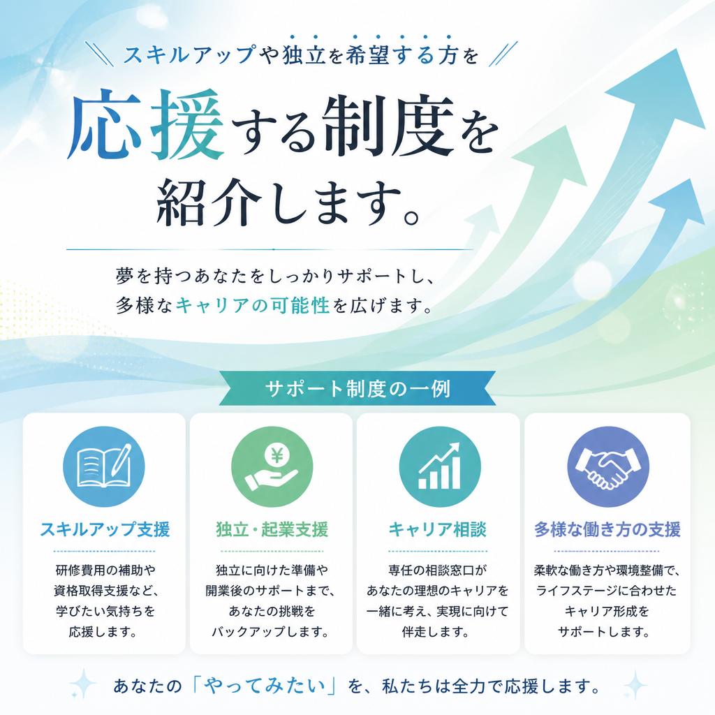 将来を見据えたキャリアアップ支援